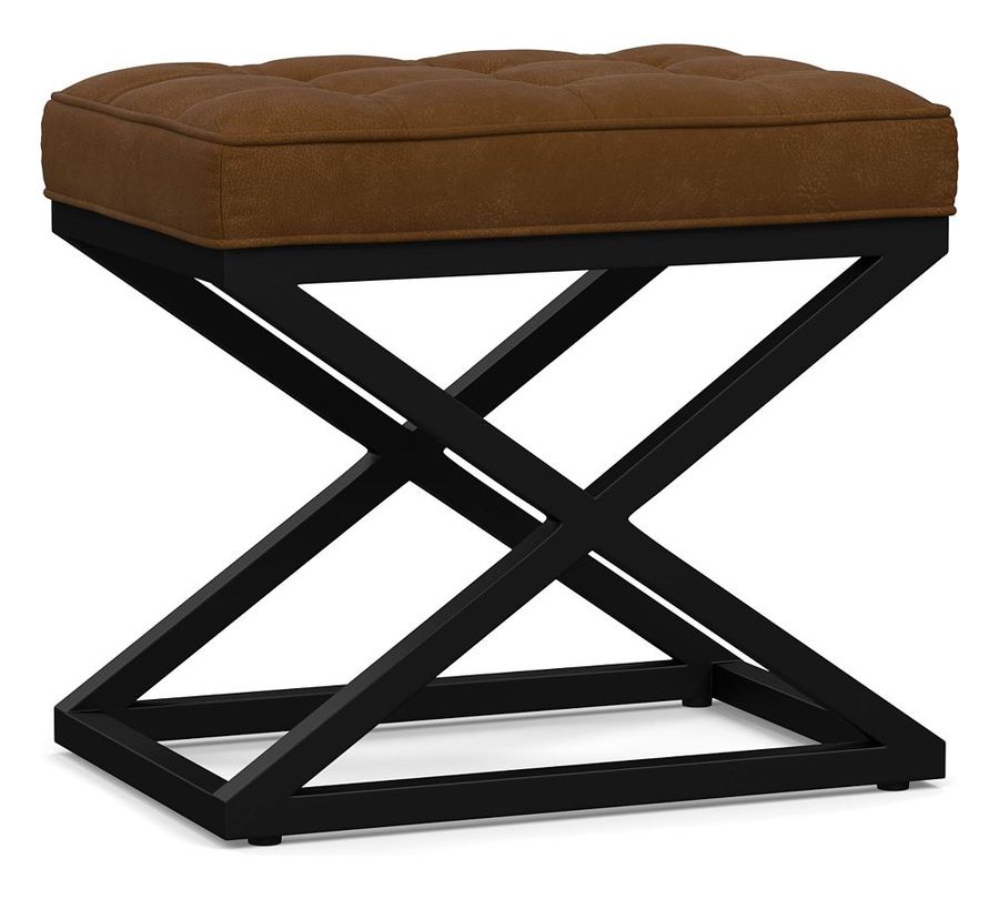 Open Box: Kirkham Tufted Leather Stool added by Spoak Member