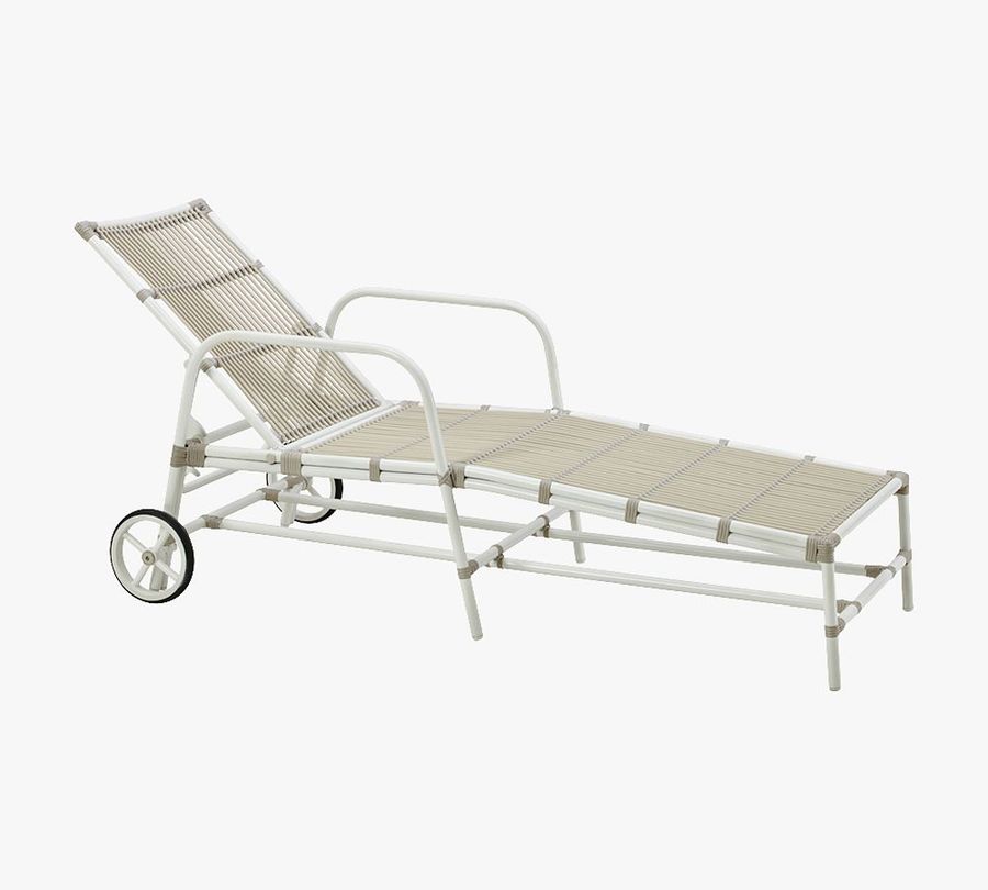 Josephine Metal Outdoor Single Chaise Lounge with Wheels added by Spoak Member