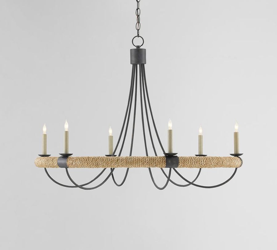 Sullivan Round Iron &amp; Rope Chandelier (39&quot;) added by Spoak Member