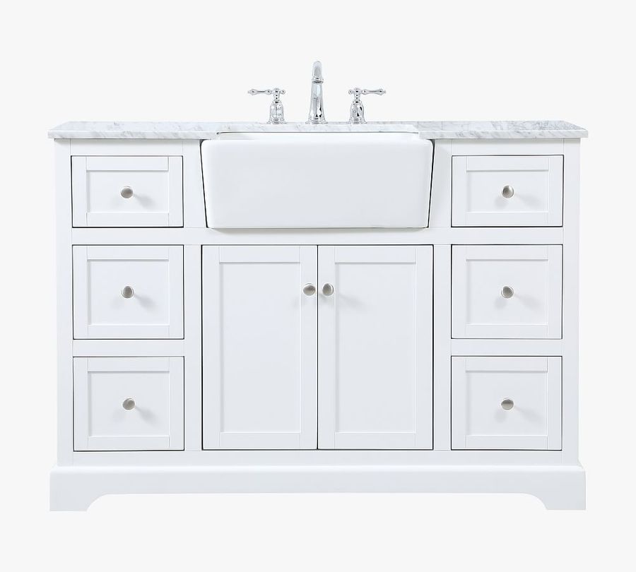 Annelie 48&quot; Marble Top Single Sink Vanity added by Spoak Member