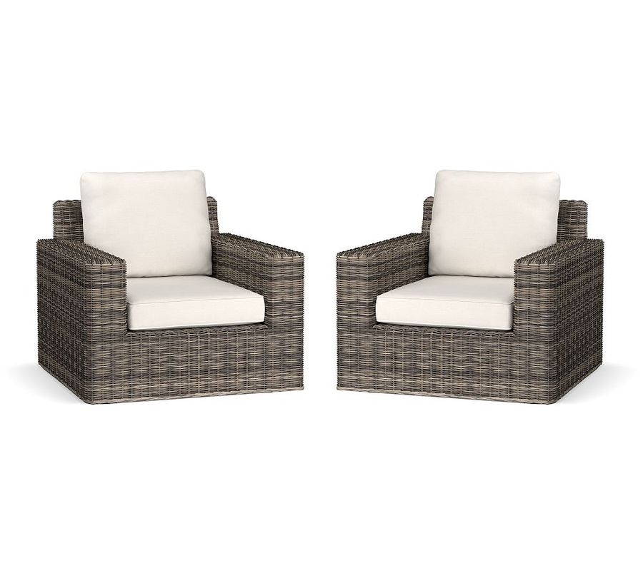 Torrey Wicker Square Arm Swivel Outdoor Lounge Chair added by Spoak Member