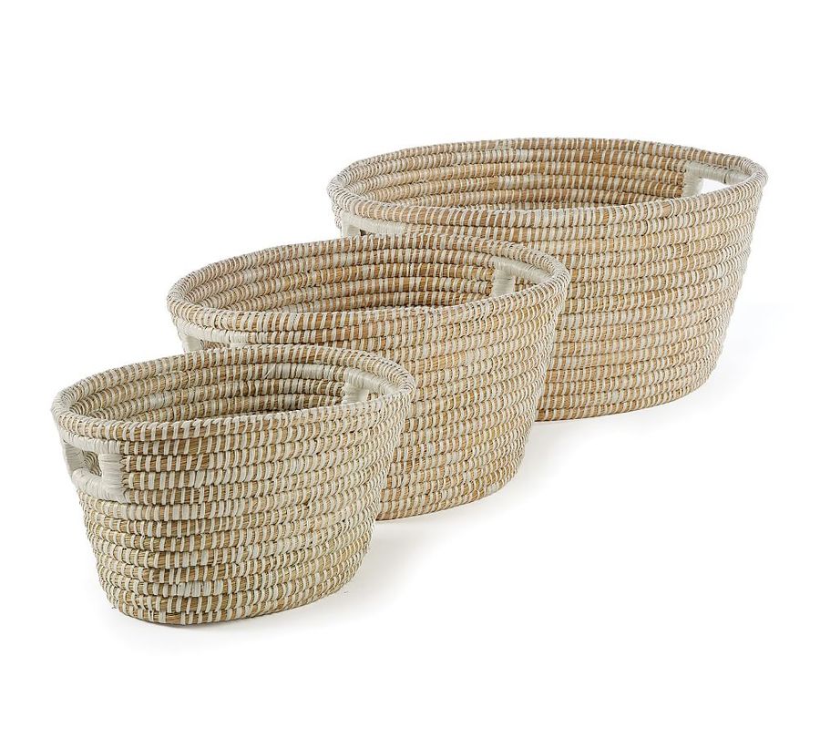 La Palma Woven Rivergrass Oval Baskets, Set of 3 added by Spoak Member