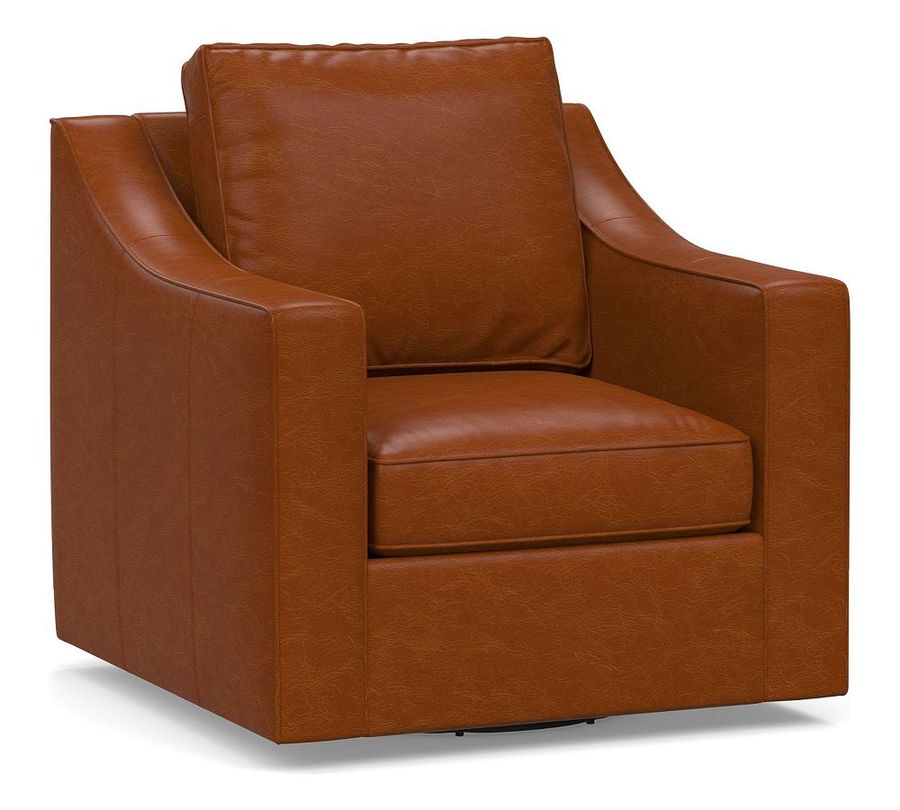 Cameron Slope Arm Leather Swivel Chair added by Spoak Member