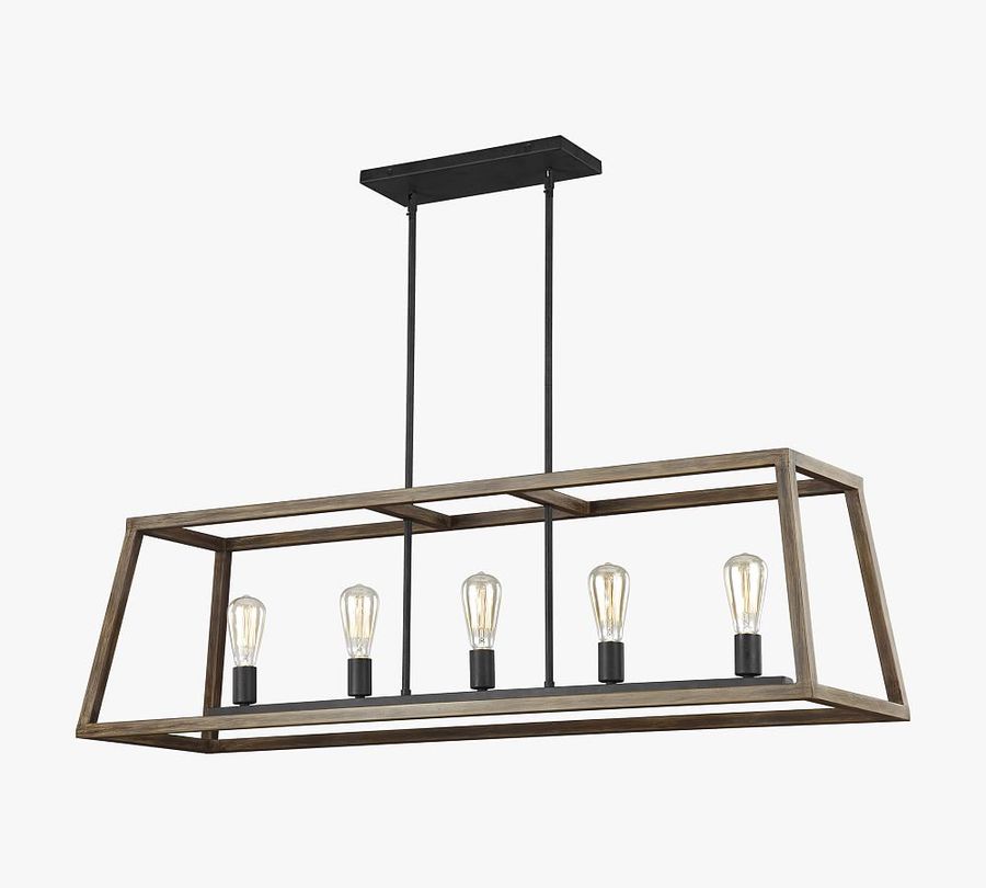 Buford Iron &amp; Wood Linear Chandelier (50&quot;) added by Spoak Member