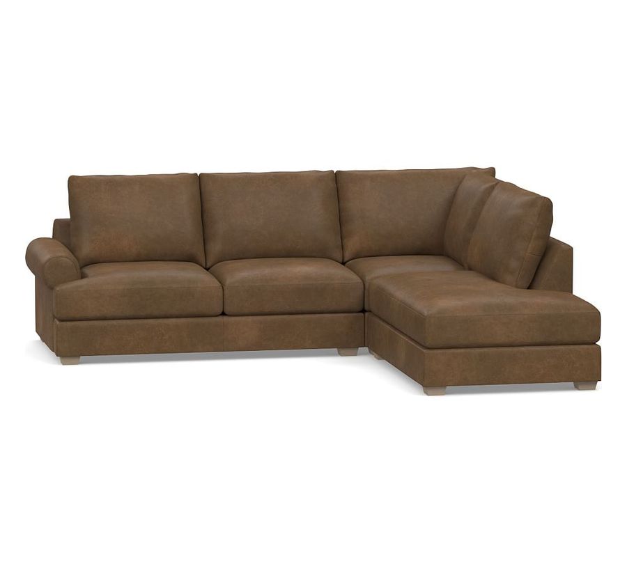 Canyon Roll Arm Leather 3-Piece Bumper Sectional (122&quot;) added by Spoak Member