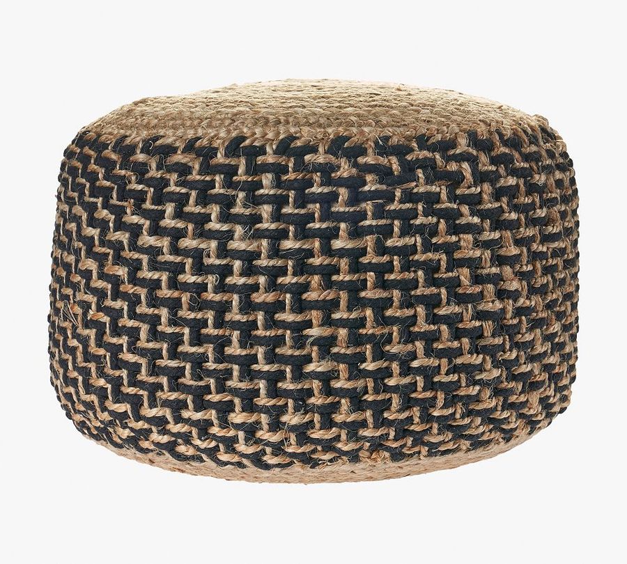Handwoven Basketweave Jute Pouf added by Spoak Member