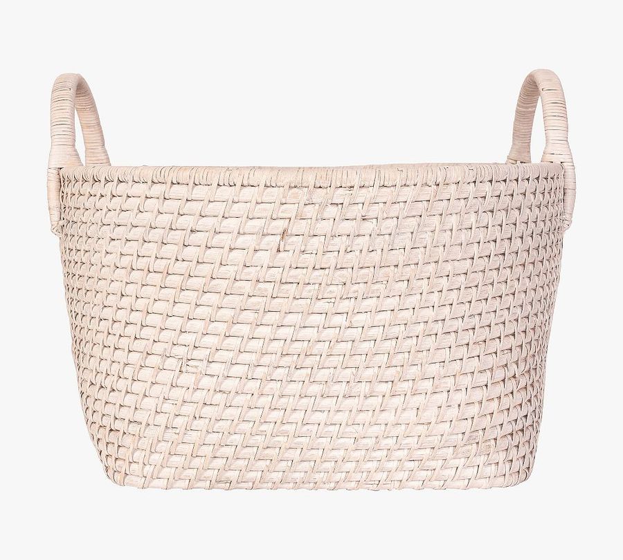 Tava Handwoven Rattan Round Basket With Hoop Handles added by Spoak Member