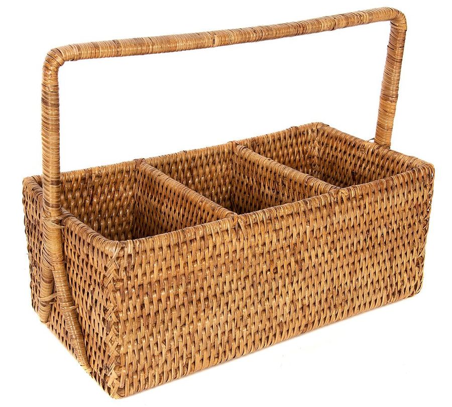 Tava Handwoven Rattan Rectangular Flatware Caddy added by Spoak Member