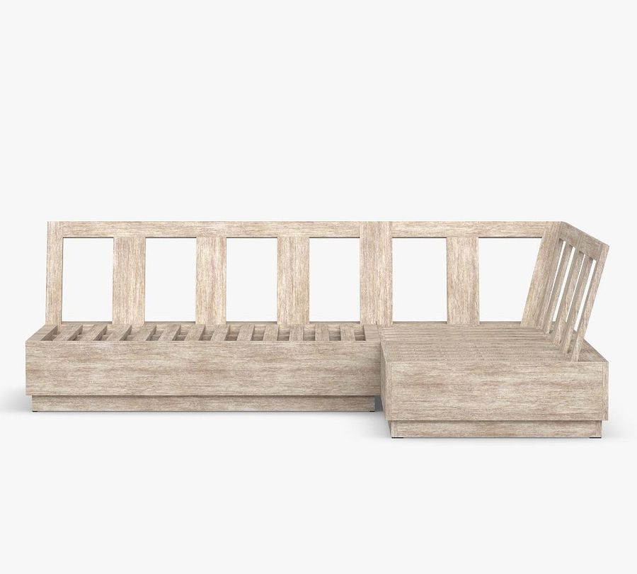 Indio Eucalyptus Modern Platform 3-Piece Outdoor Sectional (90&quot;) added by Spoak Member
