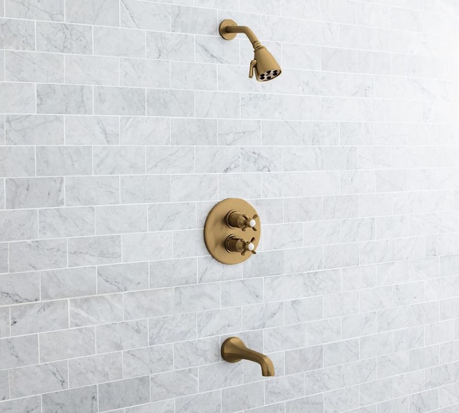 Victoria Cross Handle Thermostatic Bathtub &amp; Shower Set added by Spoak Member