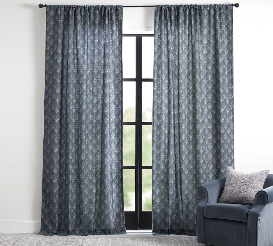 Linnea Print Linen/Cotton Rod Pocket Curtain added by Francesca Pasquali