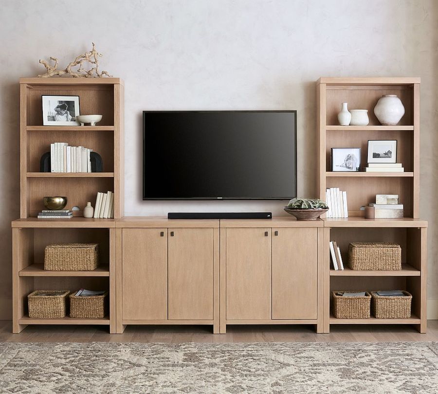 Modern Farmhouse 136" Home Entertainment System with Cabinets added by Erin Vernon