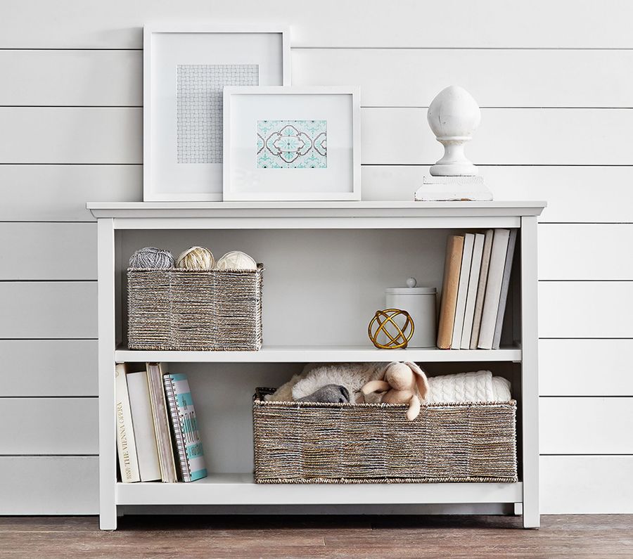 Cameron 2-Shelf Bookcase, White, 42"w x 14"d x 30"h x added by Kate Lynn Nemett