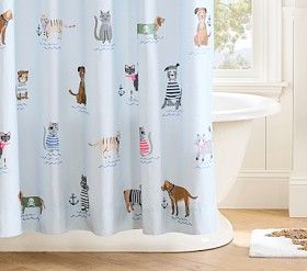 Salty Dog &amp; Cat Shower Curtain added by Stephanie Northrop