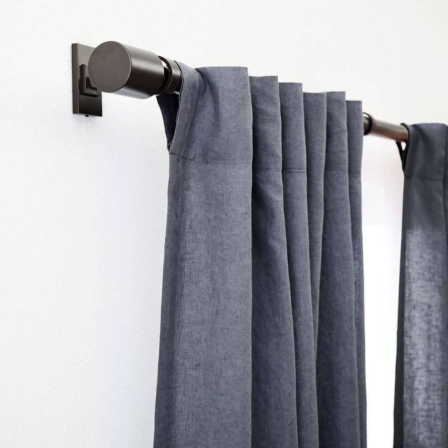 European Flax Linen Curtain - Graphite added by Jamie Stellato
