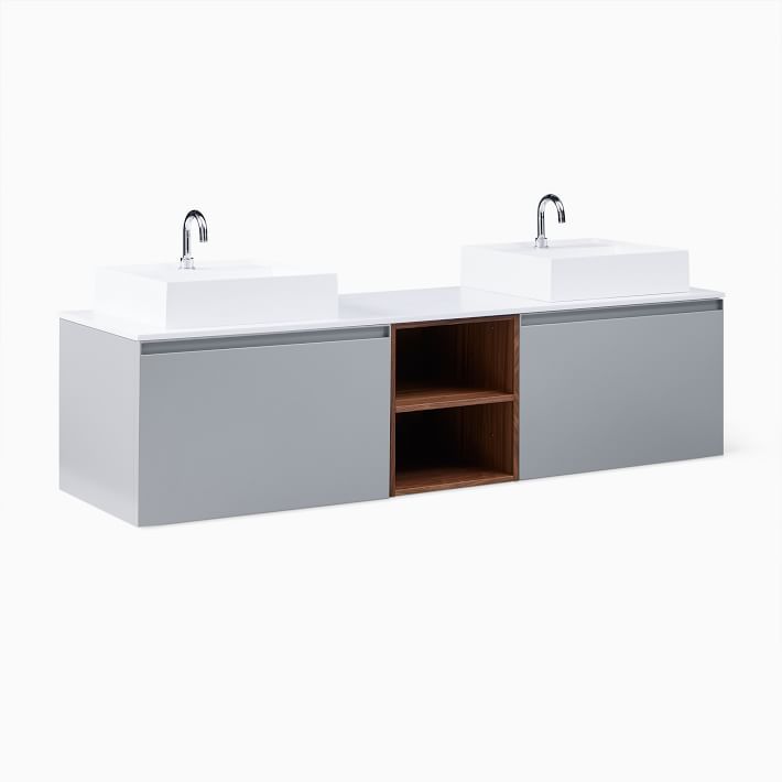 Baylor Floating Open Storage Double Bathroom Vanity (72&quot;) added by Spoak Member