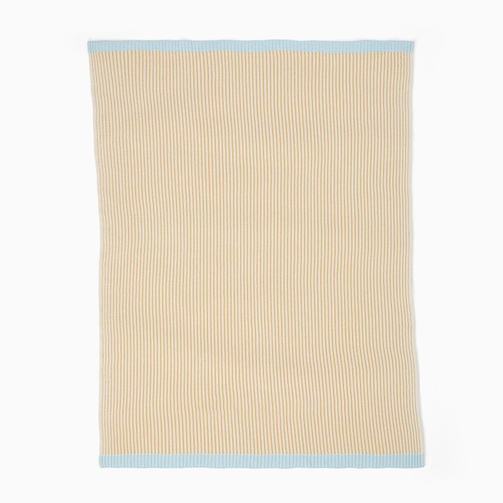 Contrast Ribbed Knit Baby Blanket added by Spoak Member