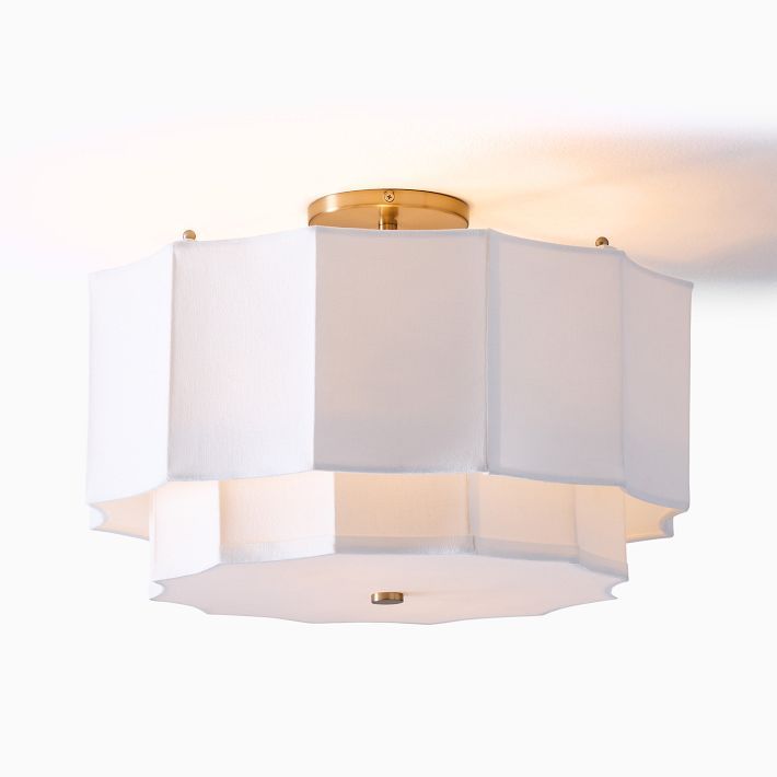 Fluted Linen Flushmount Pendant (17&quot;) added by Spoak Member