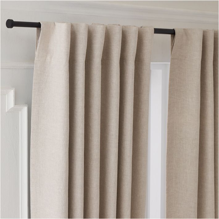 Open Box: Custom Size European Flax Linen Blackout Curtain - Natural added by Spoak Member