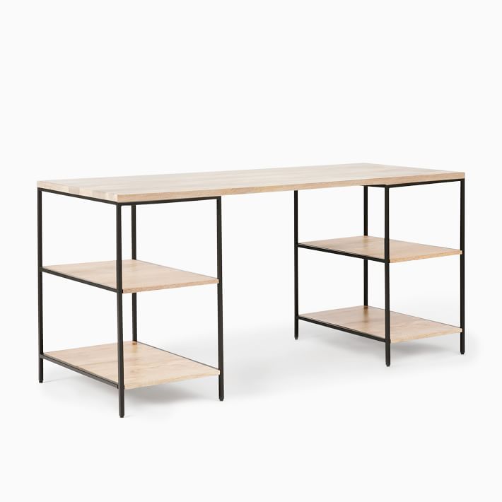 Industrial Storage 3-Piece Modular Desk w/ Open Shelves added by Spoak Member