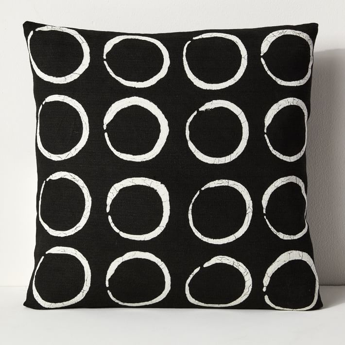 Sadza Batik Circles Pillow Cover - Black added by Spoak Member
