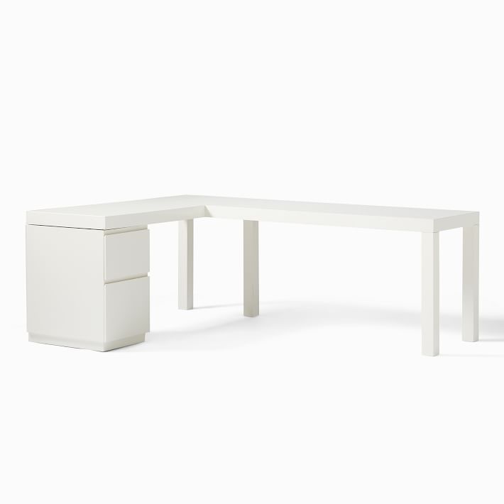 Parsons L-Shaped File Cabinet Desk &amp; Slope Office Chair Set added by Spoak Member
