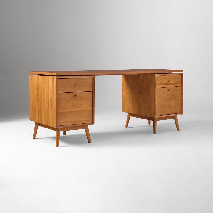 Mid-Century Modular Desk w/ 2 File Cabinets (70&quot;) added by Spoak Member