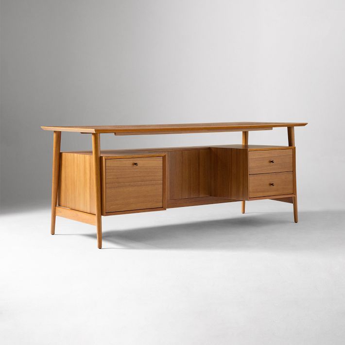 Mid-Century Executive Desk (74&quot;) - ADA added by Spoak Member
