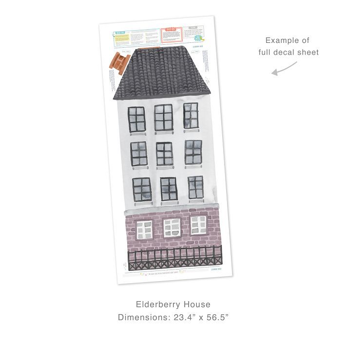 Mej Mej Rooftop Single House Peel &amp; Stick Wall Decal added by Spoak Member