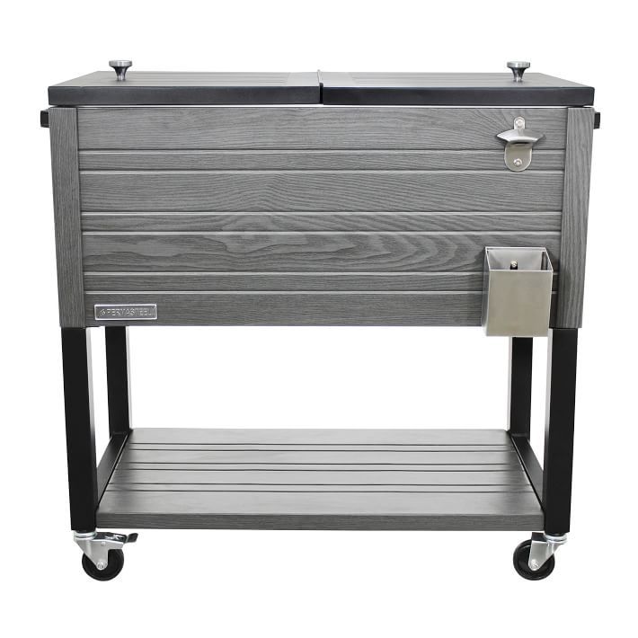 Permasteel 80 Qt. Wood Grain Rolling Patio Cooler added by Spoak Member