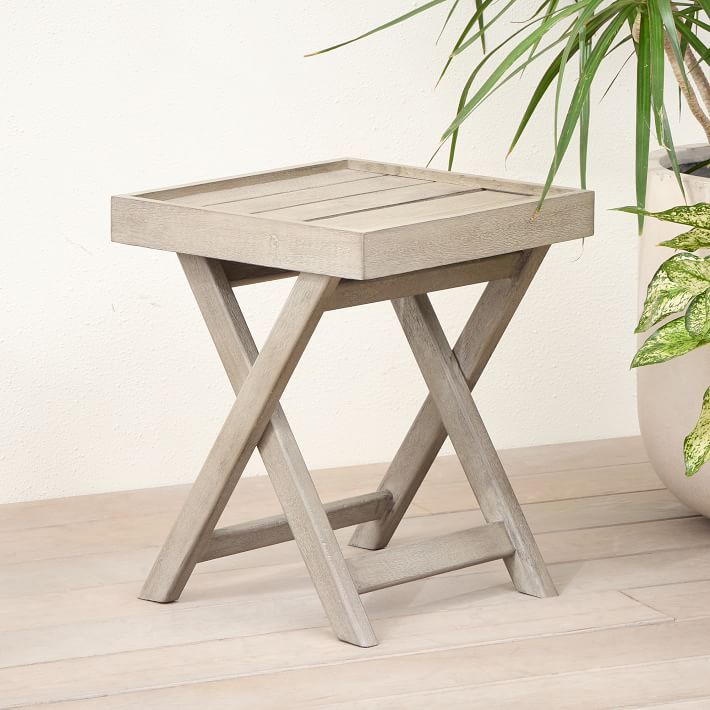 Portside Wood 2-Tier Plant Stand &amp; Tray Table added by Spoak Member