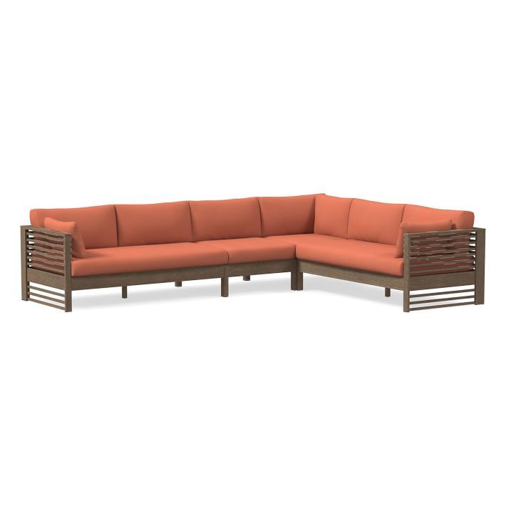 Santa Fe Slatted Outdoor 4-Piece L-Shaped Sectional Cushion Covers added by Spoak Member