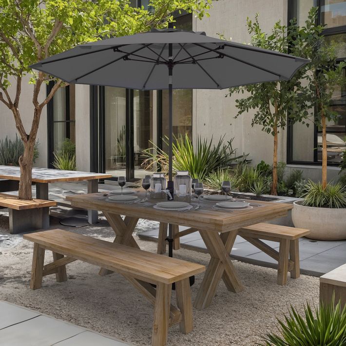 Premium 9' Round Outdoor Patio Umbrella - Rustproof Aluminum Tilt Frame added by HELEN SALGADO