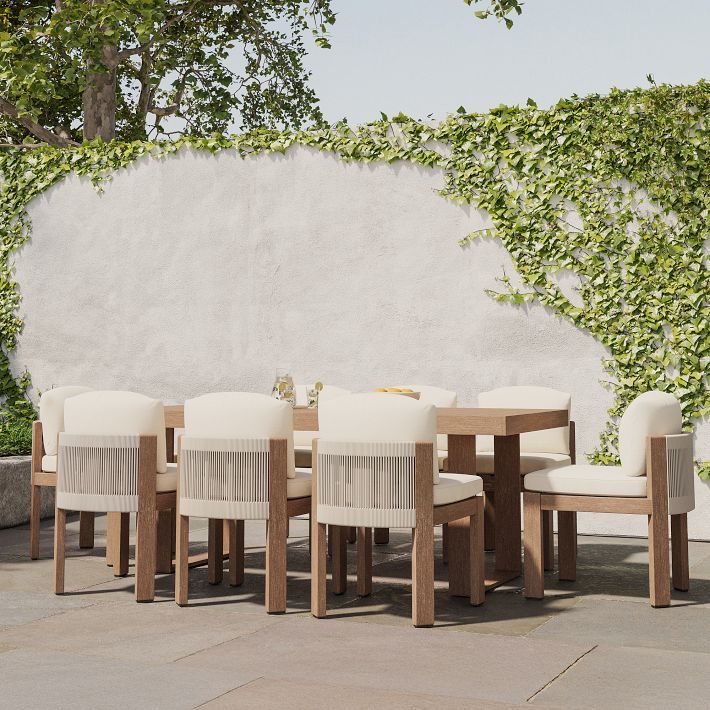 Portside Outdoor Dining Table (76.5&quot;&ndash;96&quot;) &amp; Porto Side Dining Chairs Set added by Spoak Member