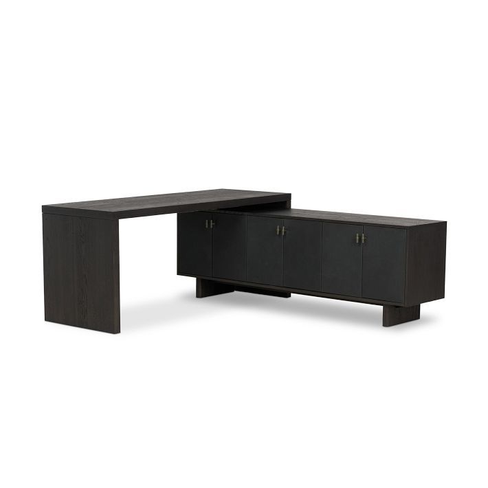 Garfield Leather L-Shaped Desk (78&quot;) added by Spoak Member