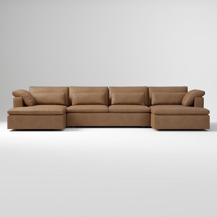 Harmony Modular Leather 3-Piece U-Shaped Chaise Sectional (158&quot;) added by Spoak Member