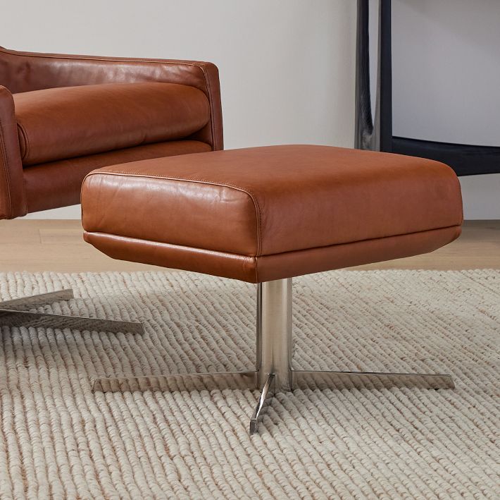 Austin Leather Swivel Chair &amp; Ottoman Set added by Spoak Member