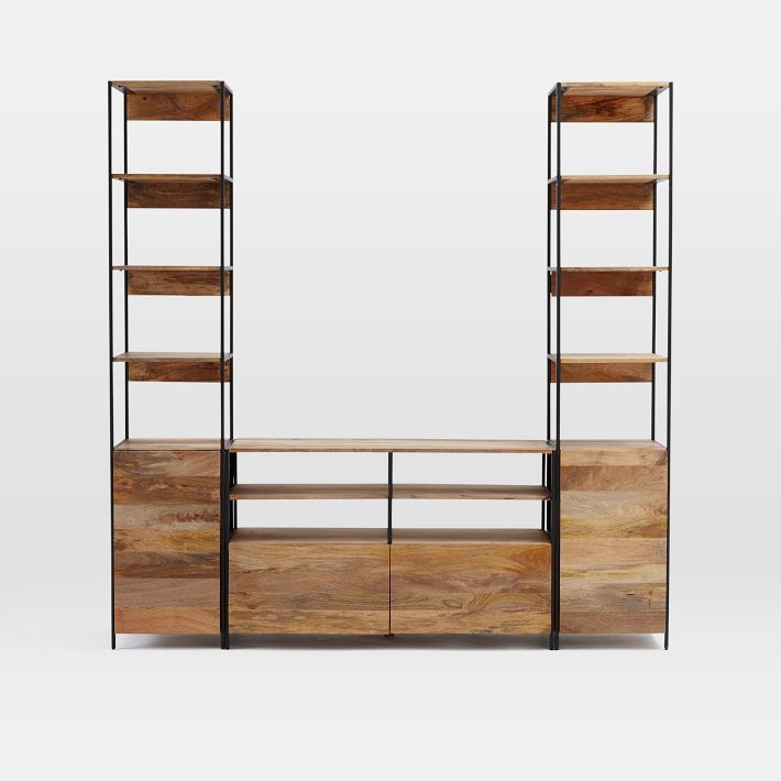 Industrial Modular Media Set With Open &amp; Closed Storage (83&quot;) added by Spoak Member