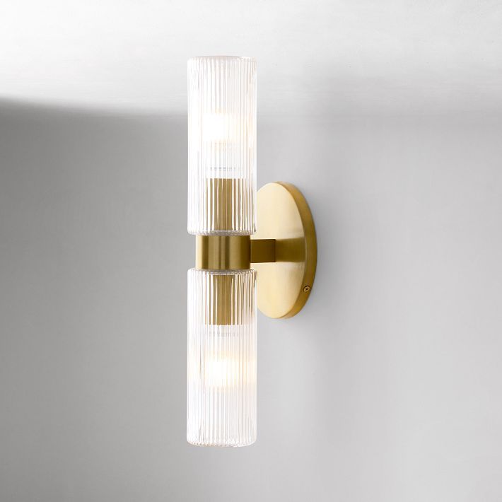 Weston Fluted Glass Double Short Indoor/Outdoor Sconce (16&quot;) added by Spoak Member
