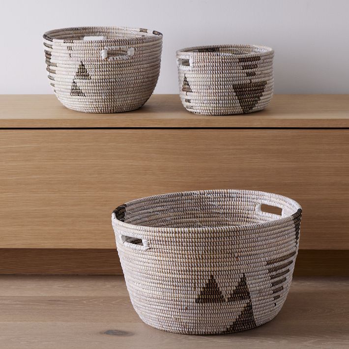 Black/White Graphic Woven Baskets (Set of 3) added by Spoak Member