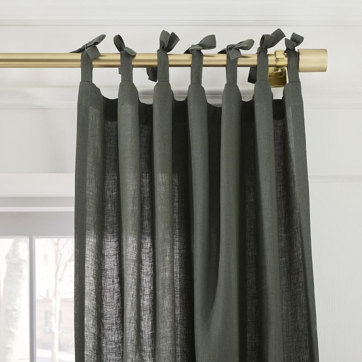 Open Box: European Flax Linen Curtain w/ Tie Top added by Spoak Member