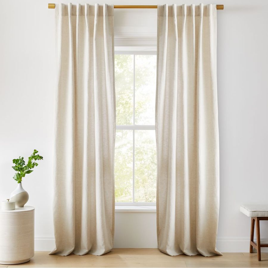 Custom Size European Flax Linen Curtain - Natural added by Paulina Canini