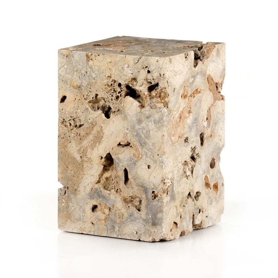 Square Petrified Wood Side Table added by Saphrin Pediford