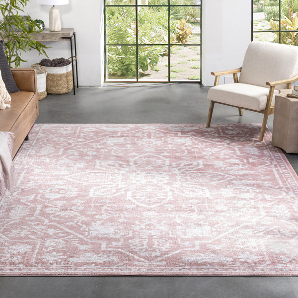 Dazzle Bohemian Medallion Blush Pink Rug added by Alivia Korsun
