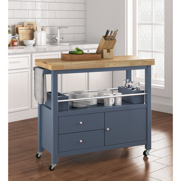Gerolakkos ClickDecor Anson Kitchen Island Bar Cart with Storage added by Liz Nevil-Smith