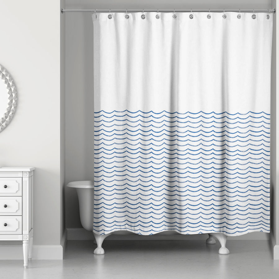 East Urban Home Striped Single Shower Curtain + Hooks | Wayfair added by Stephanie Northrop
