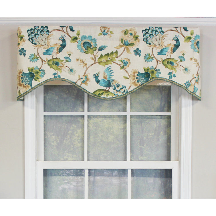 Arianna Floral Scalloped Window Valance in Teal - 16"h x 50"w added by Kate Lynn Nemett