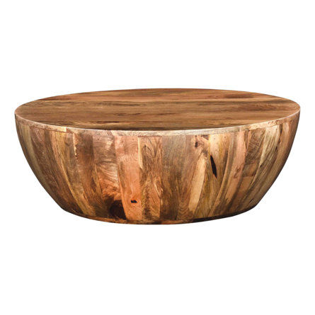 Cassius Solid Wood Drum Coffee Table | Joss & Main added by Liz Kirby