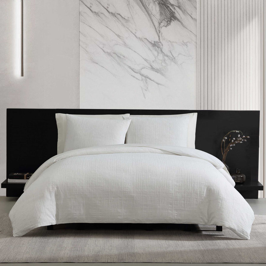 Vera Wang Bark Texture Cotton White Comforter Set | Wayfair added by Nikita Sheeley