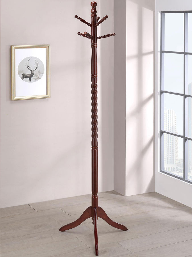 Wildon Home® Granite Falls Coat Rack with Twist in Cherry & Reviews | Wayfair added by Jessica Barton